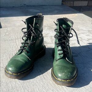 Dr. Martens 1460 Green Lace Up Boots
